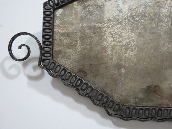 French Art Deco Wrought Iron Mirror